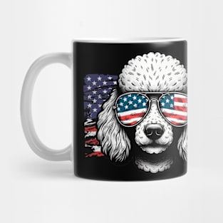 Poodle Patriotic Sunglasses American Flag 4th of July Mug